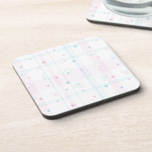 Niedliches Muster mit Hunden Getränkeuntersetzer (Linke Seite)