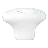 Niedliches Muster mit Hunden Keramikknauf (Seitenansicht)