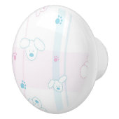 Niedliches Muster mit Hunden Keramikknauf (Rechts)