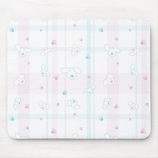 Niedliches Muster mit Hunden Mousepad (Vorne)