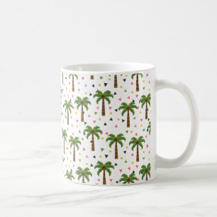 Niedliches Muster mit Palmen und geometrischen Kaffeetasse