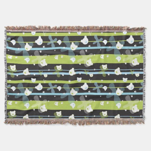 Niedliches Muster mit wenigen Bären Decke (Vorderseite)