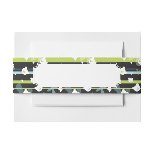 Niedliches Muster mit wenigen Bären Einladungsbanderole (Vorderseite Beispiel)