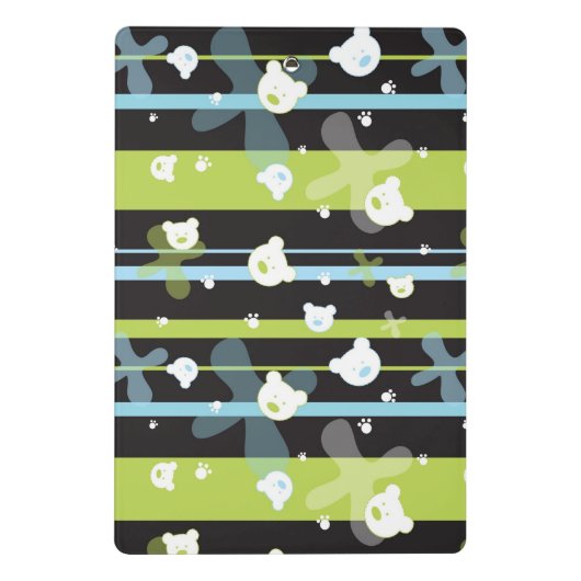 Niedliches Muster mit wenigen Bären Mini Klemmbrett (Rückseite)