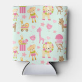 Niedliches Muster mit Whimsical Animals & Toys Dosenkühler (Vorderseite)