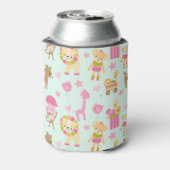 Niedliches Muster mit Whimsical Animals & Toys Dosenkühler (Kanne Rückseite)