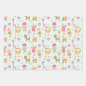 Niedliches Muster mit Whimsical Animals & Toys Geschenkpapier Set (Vorderseite 3)
