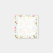 Niedliches Muster mit Whimsical Animals & Toys Post-it Klebezettel (Vorderseite)