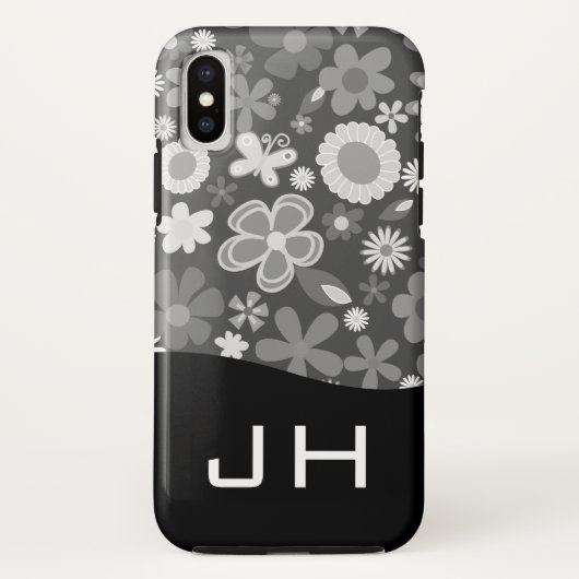 Niedliches Muster mit zwei Buchstaben, Monogramm Case-Mate iPhone Hülle (Rückseite)