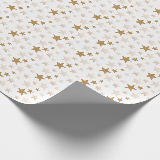 Niedliches Muster moderner Sterne Geschenkpapier (Ecke)