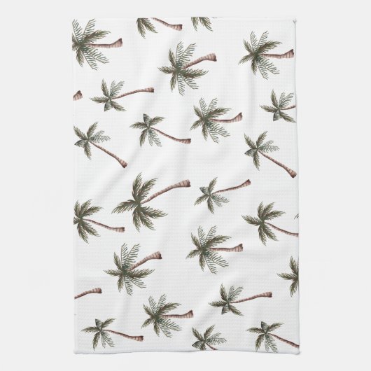 Niedliches Muster nahtloser Palmen, Sommergeschenk Geschirrtuch (Vertikal)