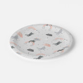 Niedliches Muster Pappteller (Schrägansicht)