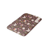 Niedliches Muster Personalisierter Waldtiere Badematte (Schrägansicht)