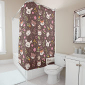 Niedliches Muster Personalisierter Waldtiere Duschvorhang (Beispiel)