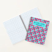 Niedliches Muster Pink Journal SpiralNotebook Notizblock (Innenseite)
