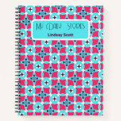 Niedliches Muster Pink Journal SpiralNotebook Notizblock (Vorderseite)