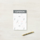 Niedliches Muster Post-it Klebezettel (Auf Schreibtisch)