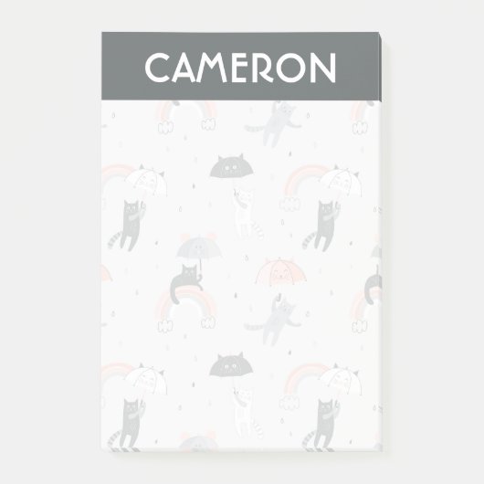 Niedliches Muster Post-it Klebezettel (Vorderseite)