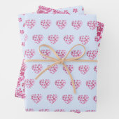 Niedliches Muster Rosa Farbige Blume Wasserfarbe Geschenkpapier Set (Beispiel)