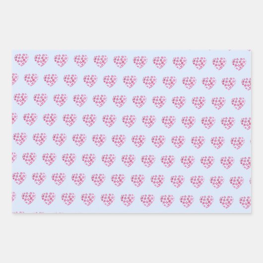 Niedliches Muster Rosa Farbige Blume Wasserfarbe Geschenkpapier Set (Vorderseite)