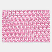 Niedliches Muster Rosa Farbige Blume Wasserfarbe Geschenkpapier Set (Vorderseite 2)