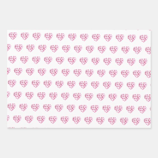 Niedliches Muster Rosa Farbige Blume Wasserfarbe Geschenkpapier Set (Vorderseite)