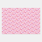 Niedliches Muster Rosa Farbige Blume Wasserfarbe Geschenkpapier Set (Vorderseite 3)