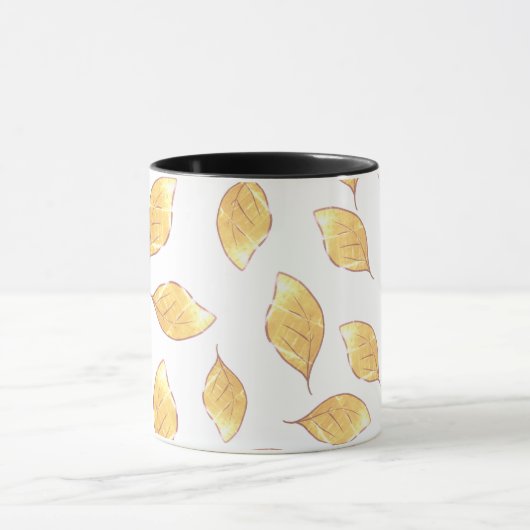 Niedliches Muster verlasst goldenes Case-Mate iPho Tasse (Zentrum)