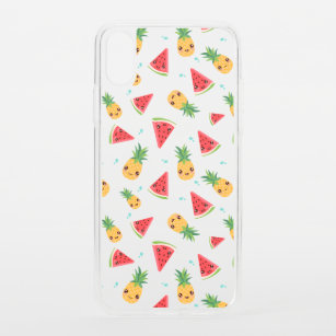 Niedliches Muster von Kawaii Ananas & Watermelon iPhone XS Hülle