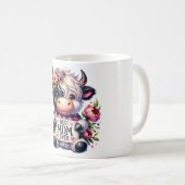 Niedliches Muttertagsangebot/Kuh Kaffeetasse (VorderseiteRechts)
