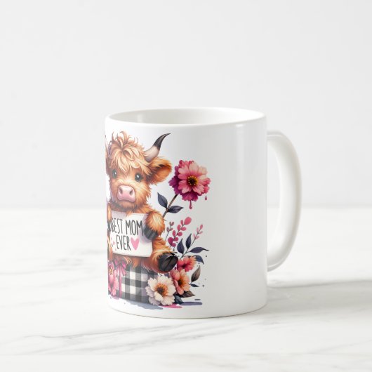 Niedliches Muttertagsangebot/Kuh Kaffeetasse (VorderseiteRechts)