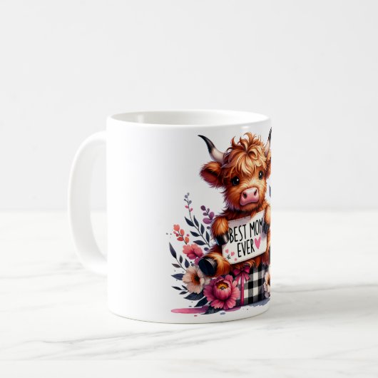 Niedliches Muttertagsangebot/Kuh Kaffeetasse (Vorderseite Links)
