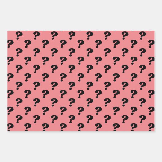Niedliches Mystery Geschenk Wrapper Frage Mark Bla Geschenkpapier Set (Vorderseite 3)