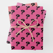 Niedliches Mystery Geschenk Wrapper Frage Mark Bla Geschenkpapier Set (Beispiel)