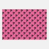 Niedliches Mystery Geschenk Wrapper Frage Mark Bla Geschenkpapier Set (Vorderseite)