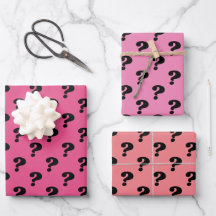 Niedliches Mystery Geschenk Wrapper Frage Mark Bla
