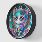 Niedliches Mystical Cat Kitten Celestie Animal Uhr (Winkel)