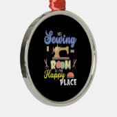 Niedliches Nähen von Quiltern Ornament Aus Metall (Rechts)