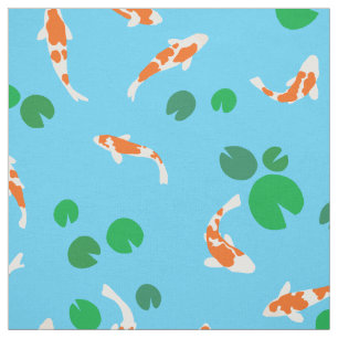 niedliches nahtloses Koi-Fisch gemustertes Gewebe Stoff