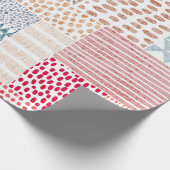 Niedliches nahtloses Muster im Patchwork-Stil. Ein Geschenkpapier (Ecke)