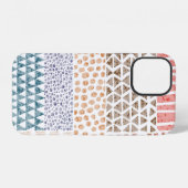 Niedliches nahtloses Muster im Patchwork-Stil. Ein iPhone Hülle (Rückseite (Horizontal))