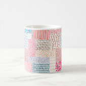 Niedliches nahtloses Muster im Patchwork-Stil. Ein Kaffeetasse (Mittel)