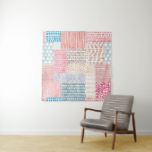 Niedliches nahtloses Muster im Patchwork-Stil. Ein Wandteppich (Beispiel)