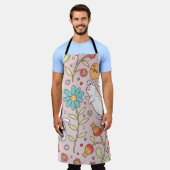 Niedliches nahtloses Muster mit Bundsen Schürze (Getragen)