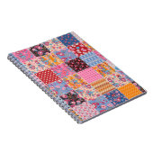 Niedliches nahtloses Patchwork-Muster Notizblock (Rechte Seite)