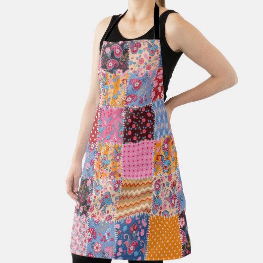 Niedliches nahtloses Patchwork-Muster Schürze (InSitu)