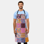 Niedliches nahtloses Patchwork-Muster Schürze (Getragen)