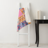 Niedliches nahtloses Patchwork-Muster Sherpadecke (Beispiel)