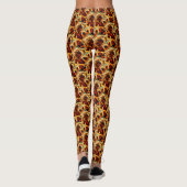Niedliches, nahtloses Schmuckmuster Leggings (Rückseite)