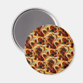 Niedliches, nahtloses Schmuckmuster Magnet (Vorderseite/Rückseite)